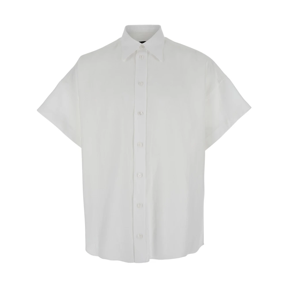 Dolce & Gabbana Hombre Camisa De Lino Clásica Con Cuello