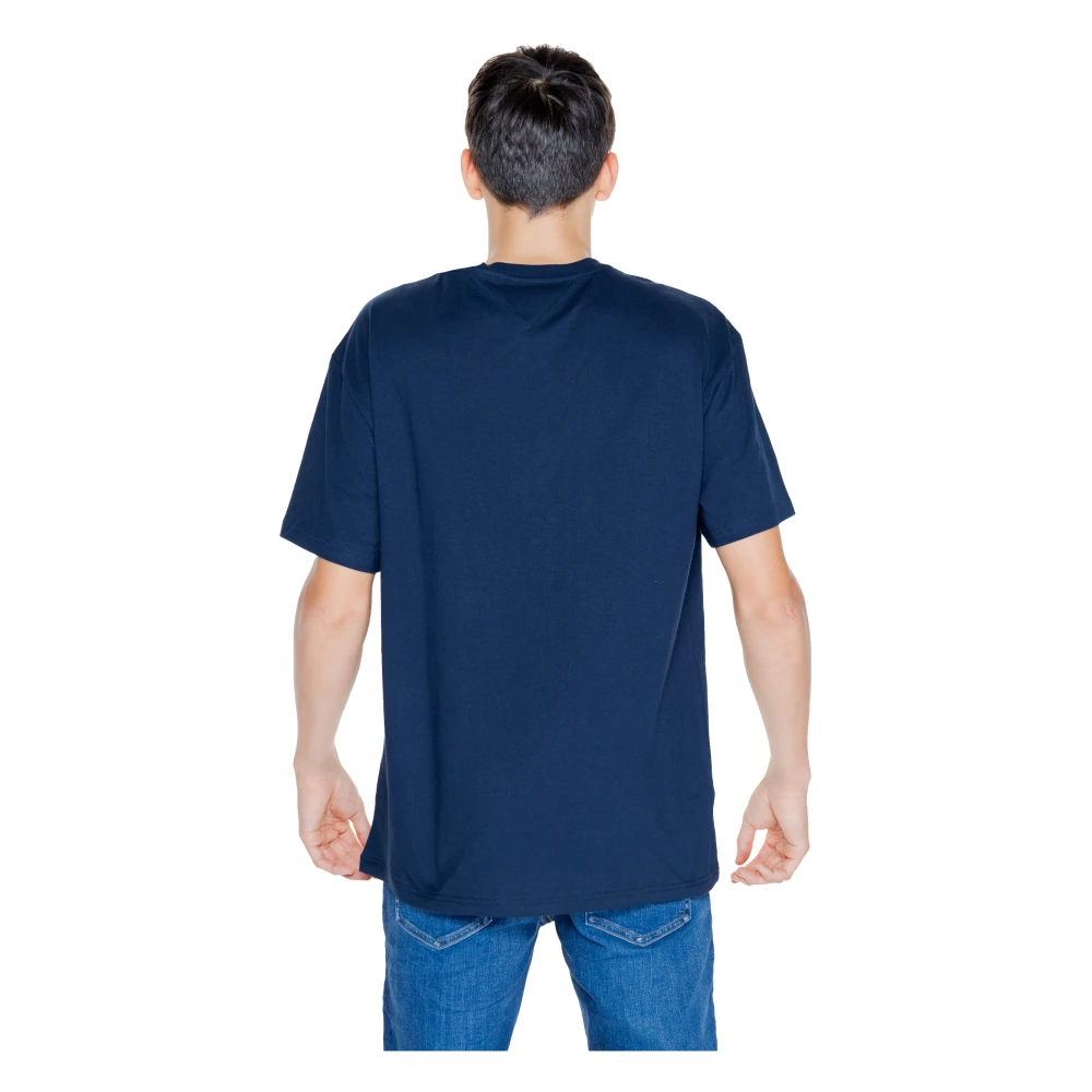 Tommy Jeans Signature Katoenen T-shirt Lente Zomer Collectie Blue Heren