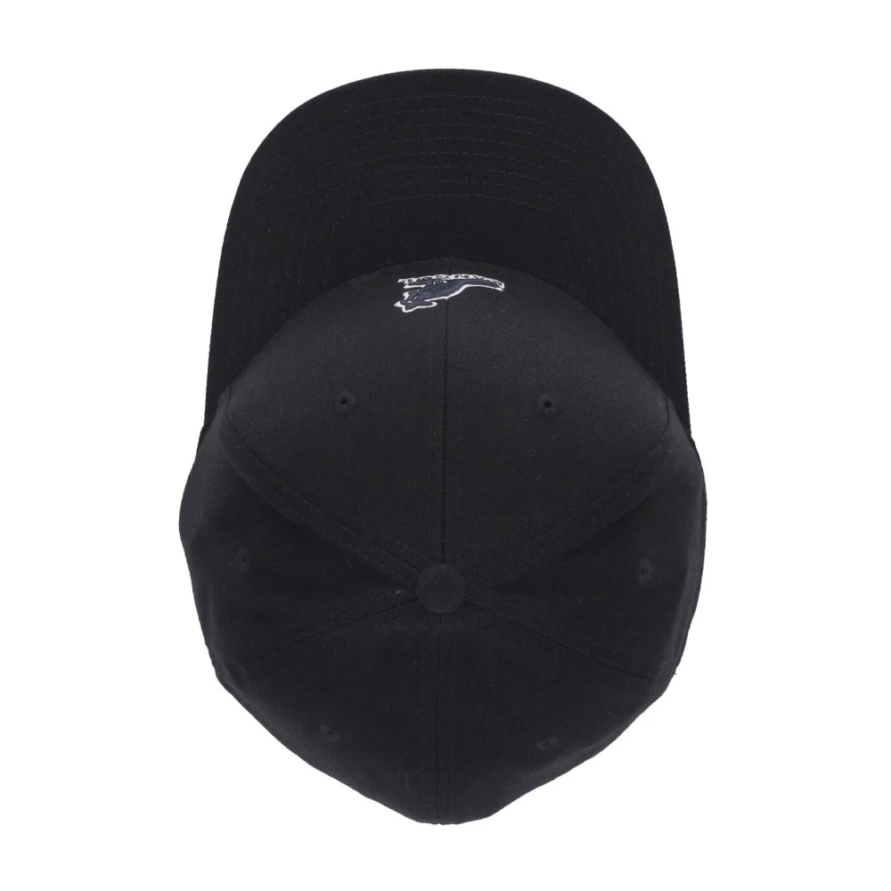 Kangol Zwarte wollen Flexfit gebogen klep pet Black Heren