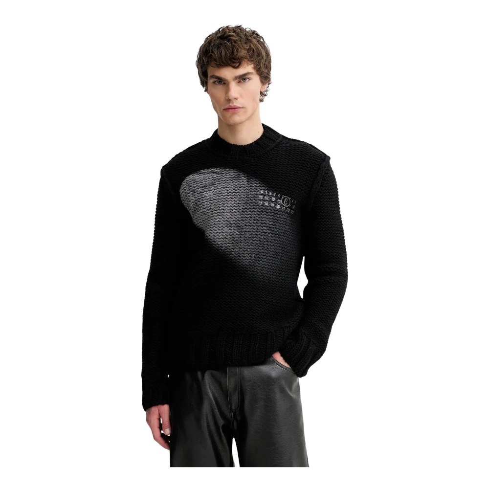 Mm6 Maison Margiela - Round-Neck Strickwaren - Knitwear - Herren - Schwarzk - S - Bild 3