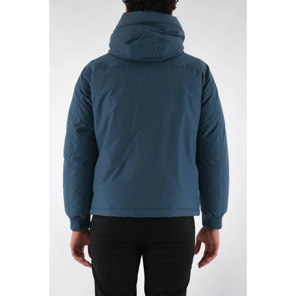 Woolrich Stijlvolle Bomberjack met Verborgen Functies Blue Heren