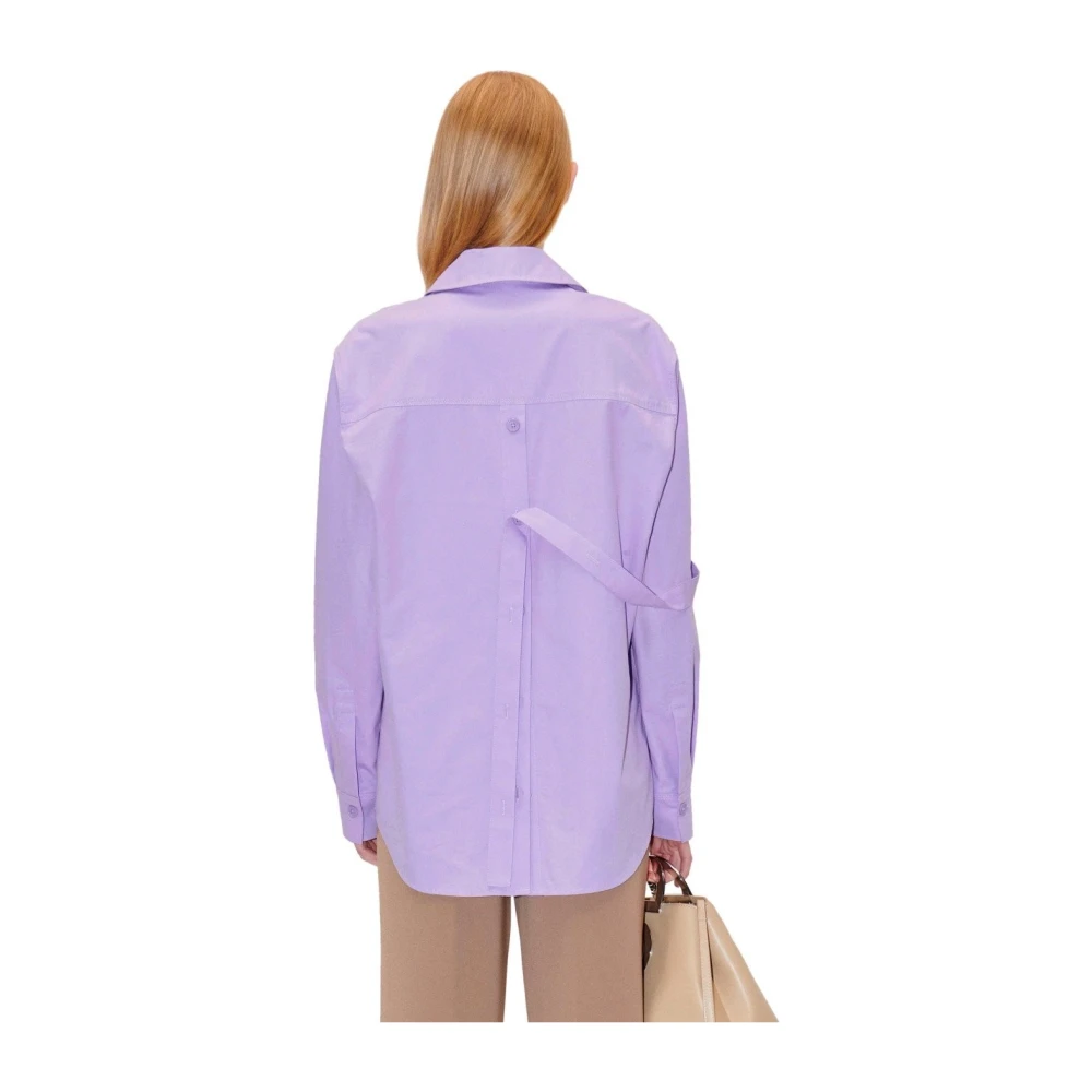 Stine Goya Lila Katoenen Poplin Martina Shirt Purple Dames
