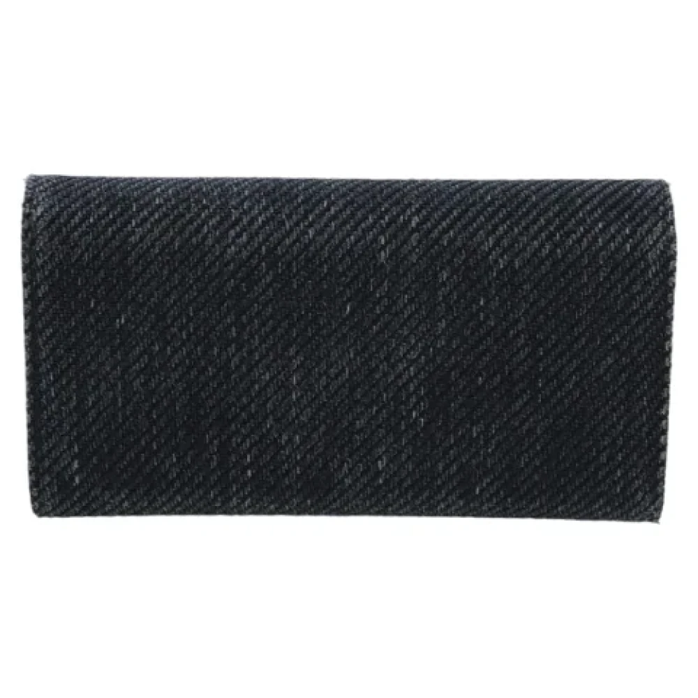 Chanel Vintage Pre-owned Canvas wallets Blue Dames