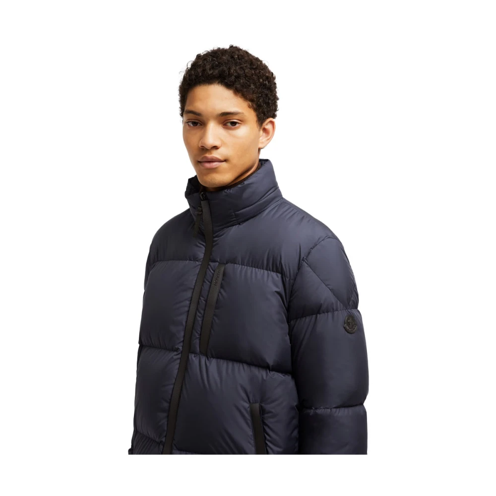 Moncler Korte Blauwe Donsjas met Airsoft Voering Blue Heren