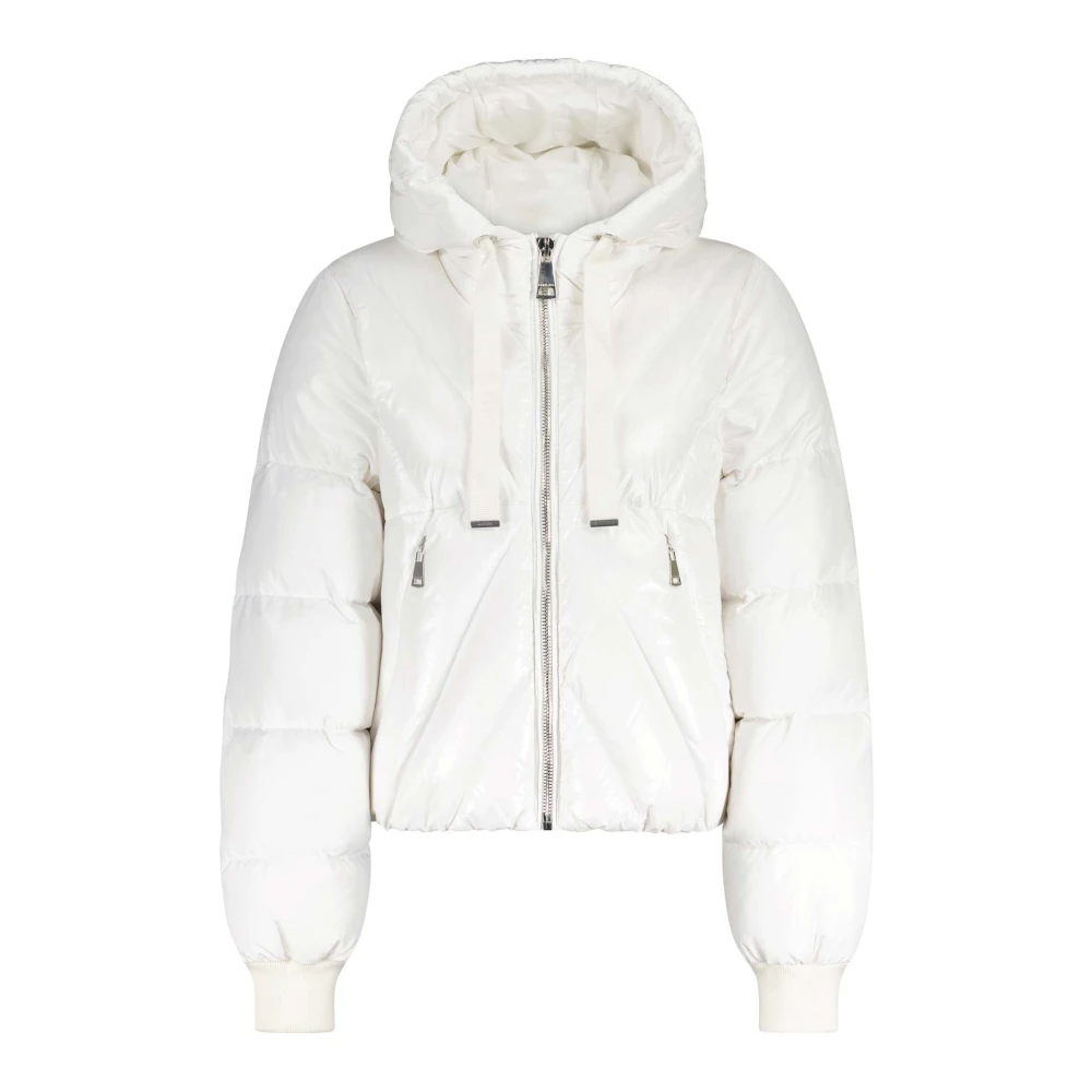 Khrisjoy Glanzend Mat Omkeerbare Jas White Dames
