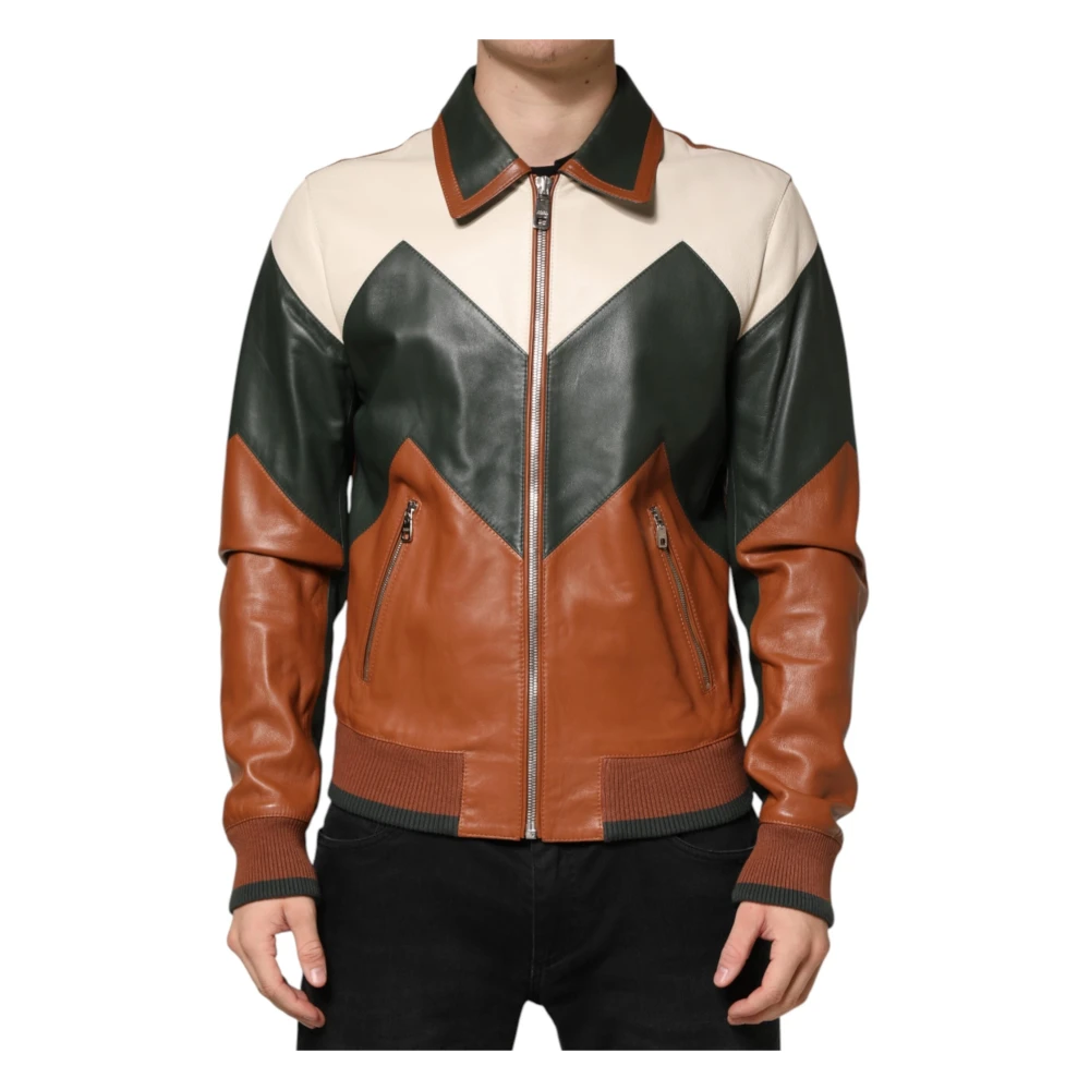 Dolce & Gabbana Men's Full Zip Biker Jacket