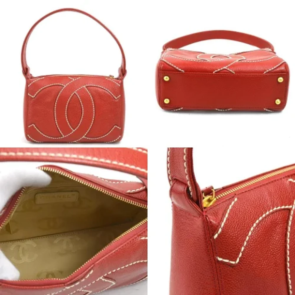 Chanel Vintage Pre-owned Leather shoulder-bags Red Dames