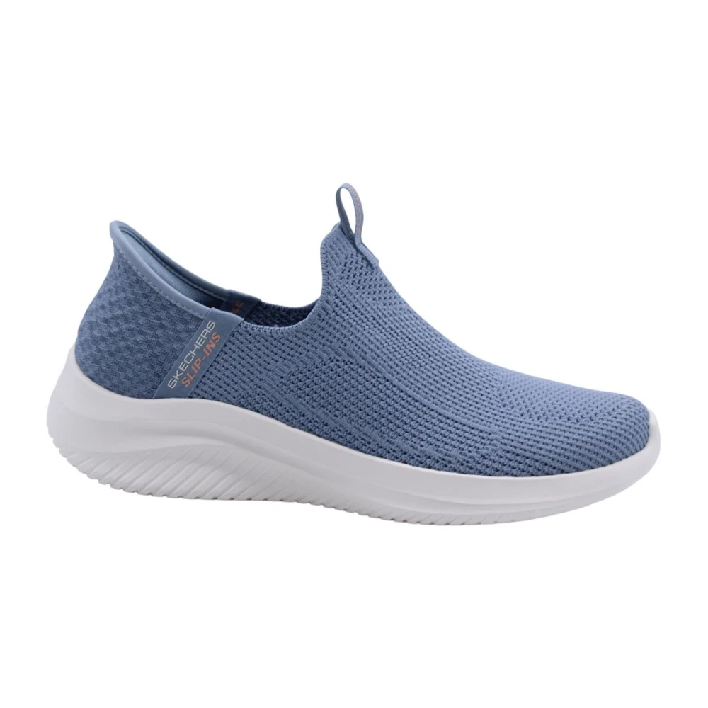Skechers Women's Blue Sneakers,, Casual Slip-On Shoes In Moussaka Size 4 Uk