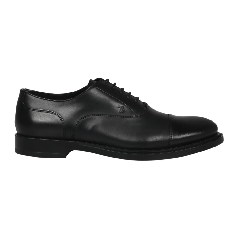 TOD'S Italiaanse leren veterschoenen Black Heren