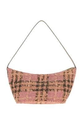 Embroidered Raffia Mini Margate Shoulder Bag