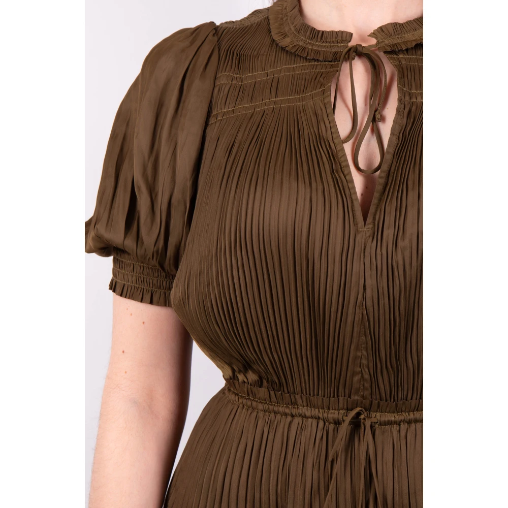 Ulla Johnson Astrid Olive Jurk Green Dames