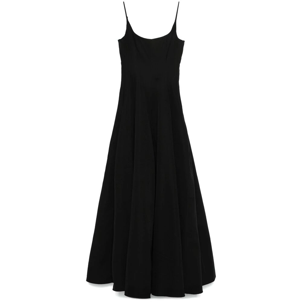 Staud Zwarte Jurk met Spaghettibandjes en Zakken Black Dames
