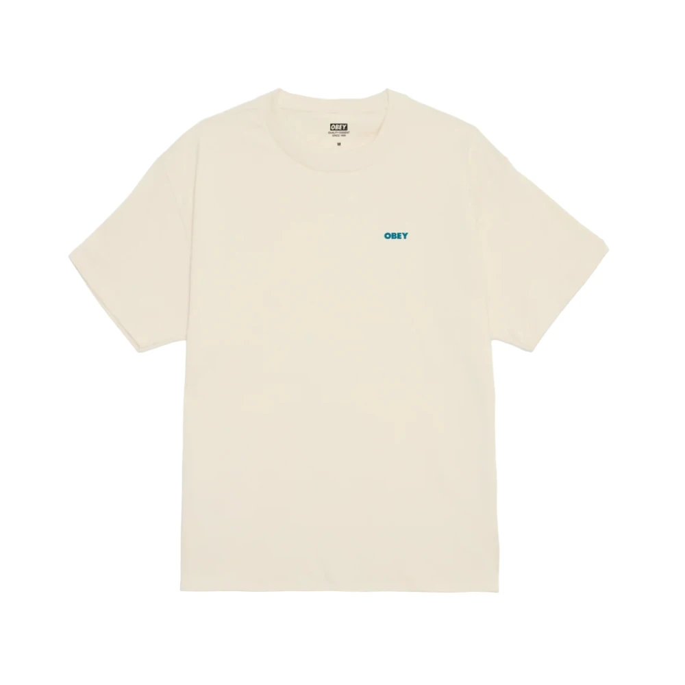 Obey Men's Beige T-Shirts, S, Graphic T-Shirt