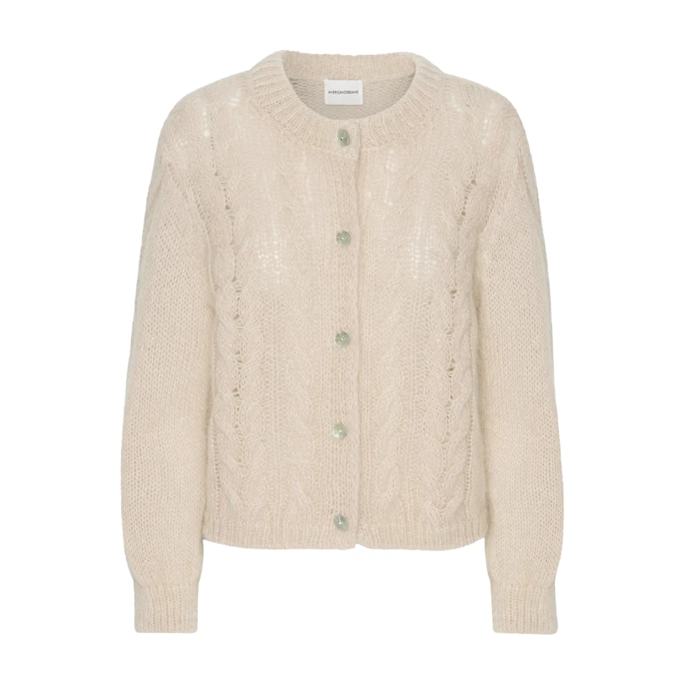 American Dreams Zachte Cable Knit Vest Beige Dames