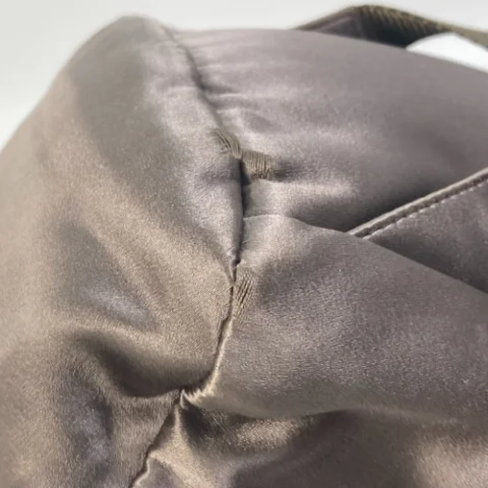 Prada Vintage Pre-owned Fabric shoulder-bags Brown Dames