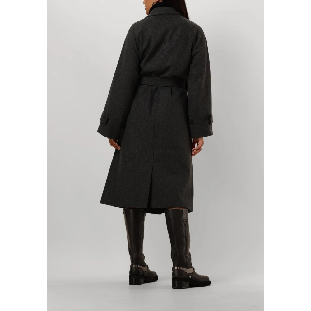 Object Grijze Mantel met Lange Mouwen voor Vrouwen Gray Dames