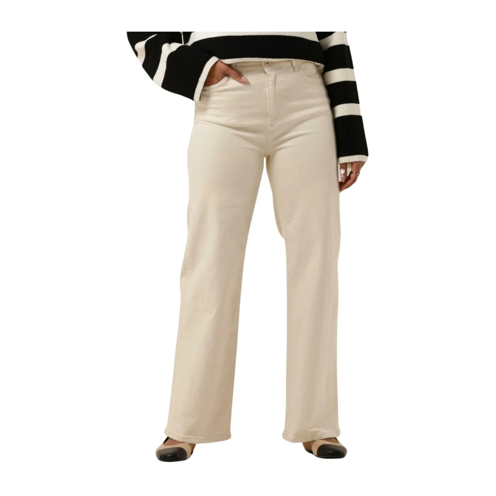 By-Bar Ecru Straight Leg Jeans Lina Mj Pant Beige Dames
