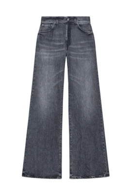 Vintage Svarta Wide-Leg Jeans