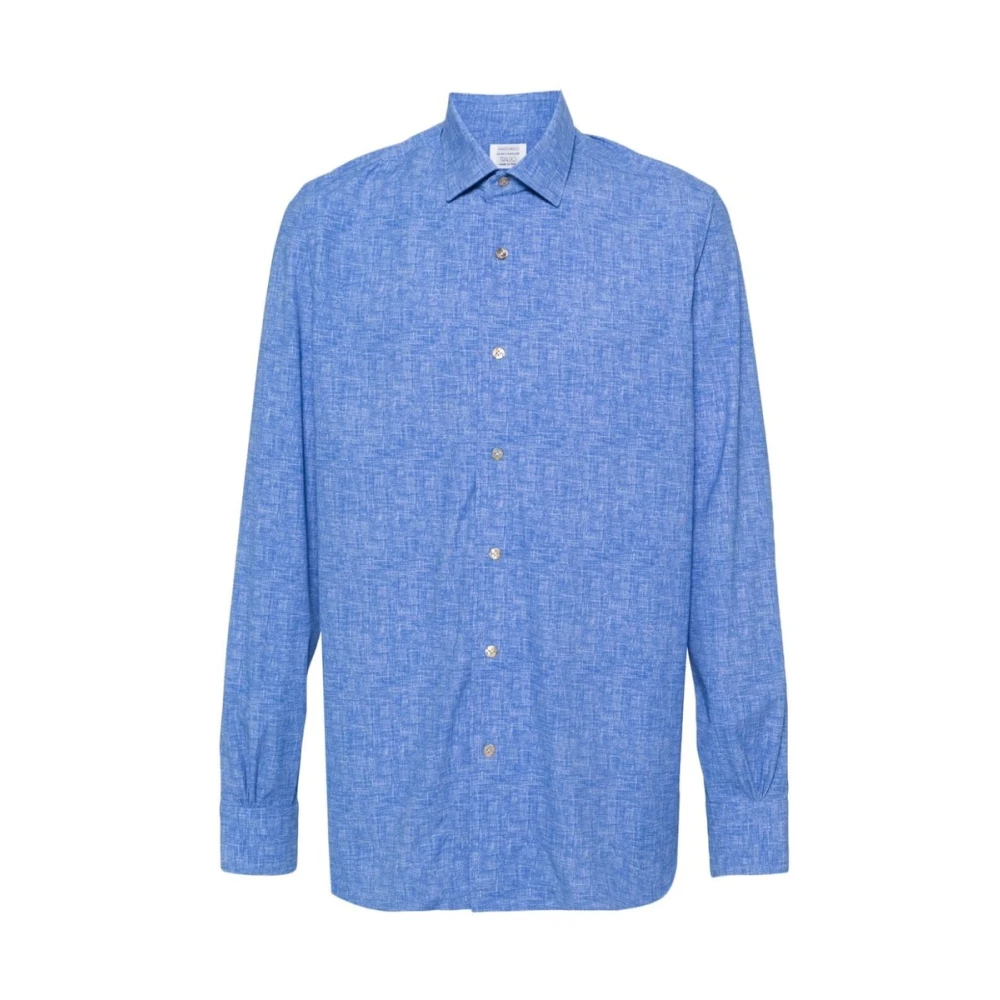 Mazzarelli Casual Shirts Blue Heren