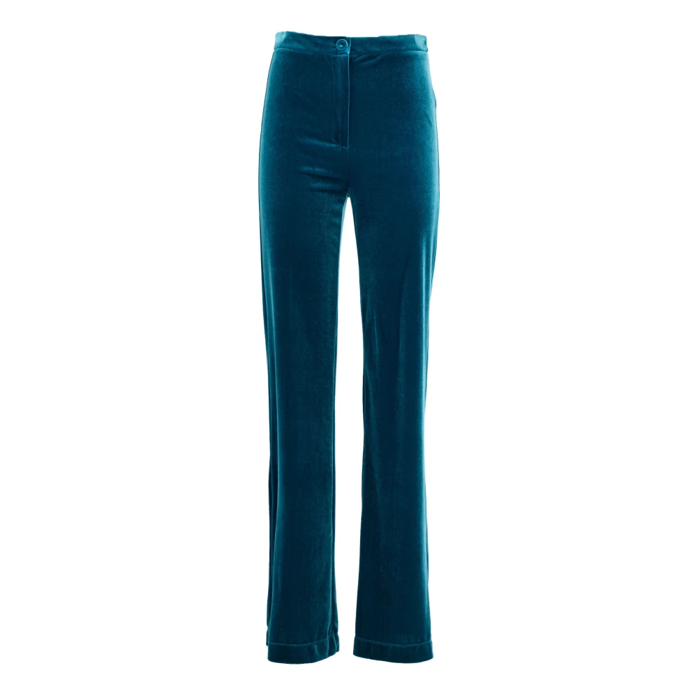 PATRIZIA PEPE Dames Straight Fit Broek Blue Dames