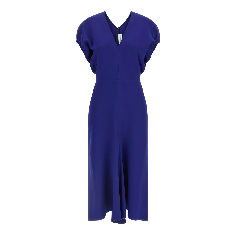 Victoria Beckham Women's Blue Edith Midi Dress - Midi Dresses - Xs - Dresses