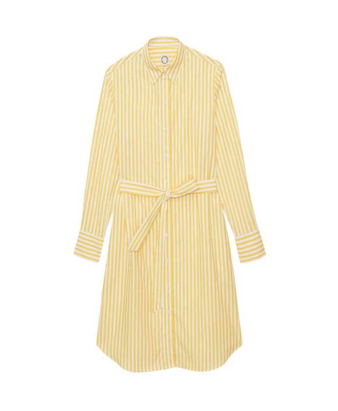 robe-chemise-jaune-avec-ceinture