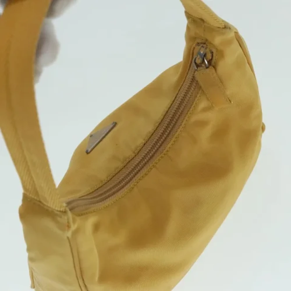 Prada Vintage Pre-owned Nylon handbags Yellow Dames