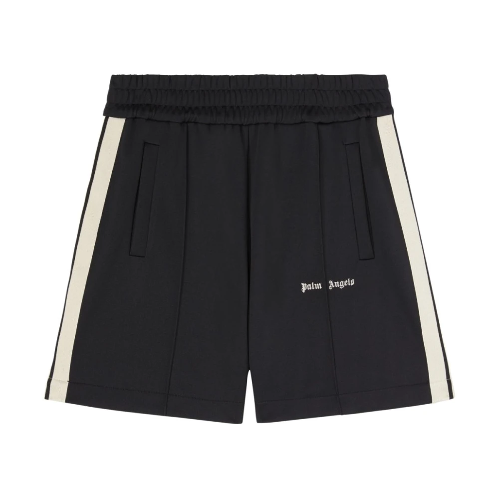 Palm Angels Zwarte Shorts met Zijstreepdetail Black Heren