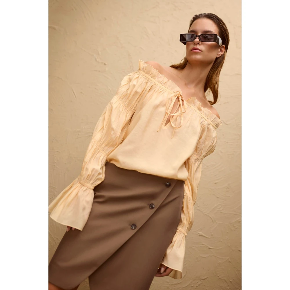 Karen by Simonsen Elegante Odinekb Blouse Beige Dames