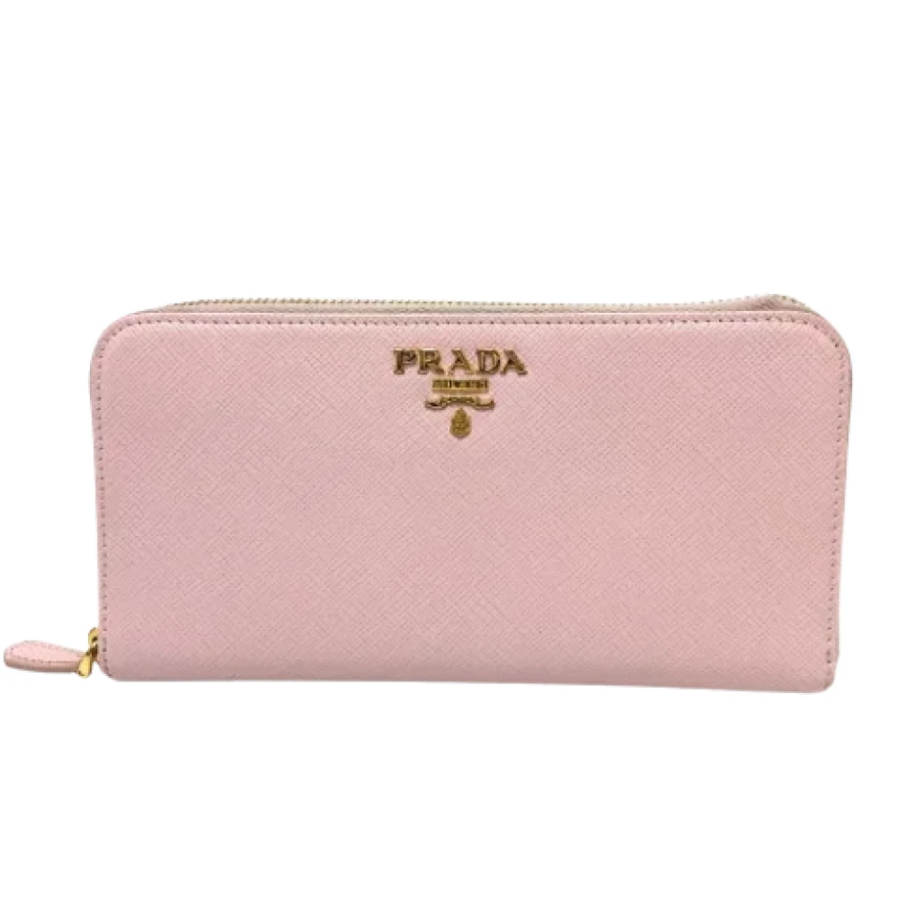 Prada Vintage Pre-owned Leather wallets Pink Dames