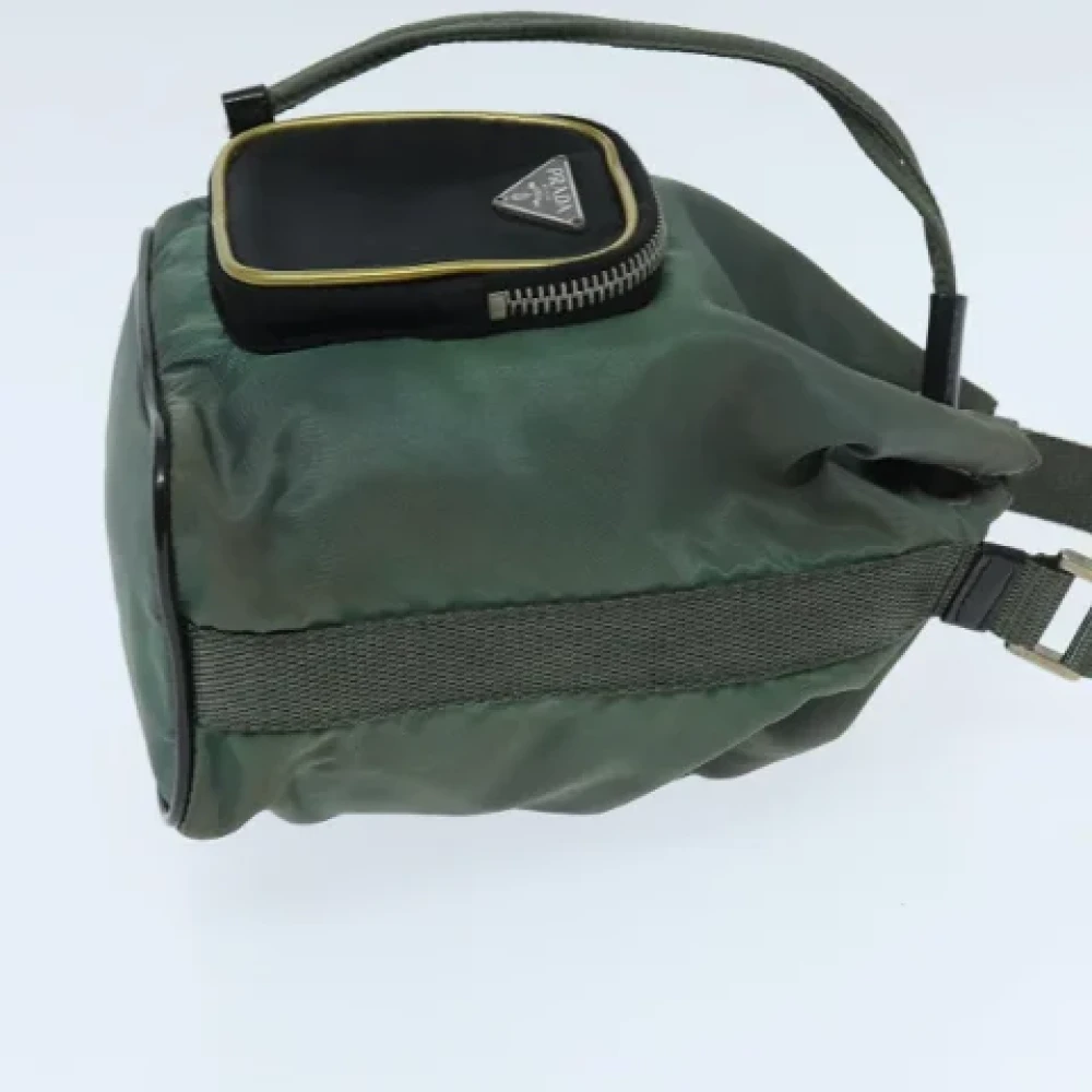 Prada Vintage Pre-owned Nylon handbags Green Dames