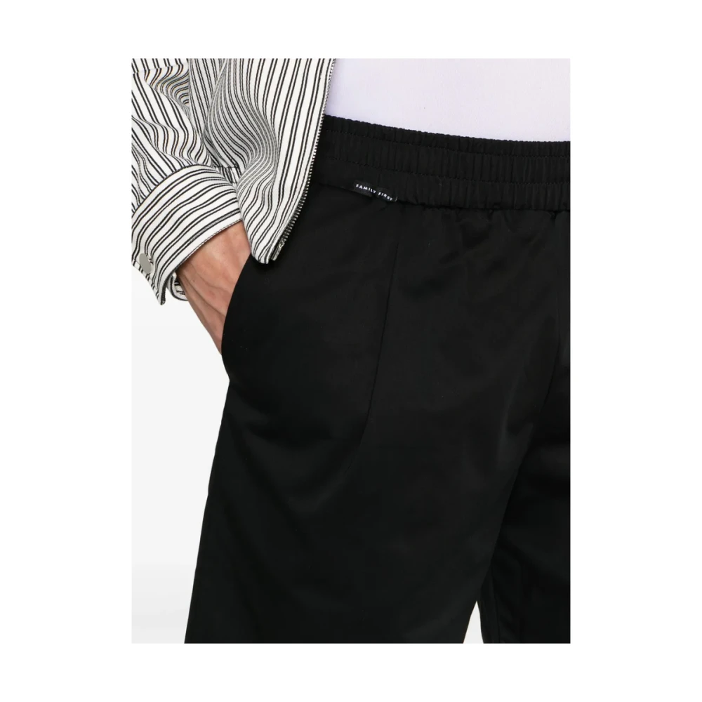Family First Zwarte Katoenmix Poplin Mini Shorts Black Heren