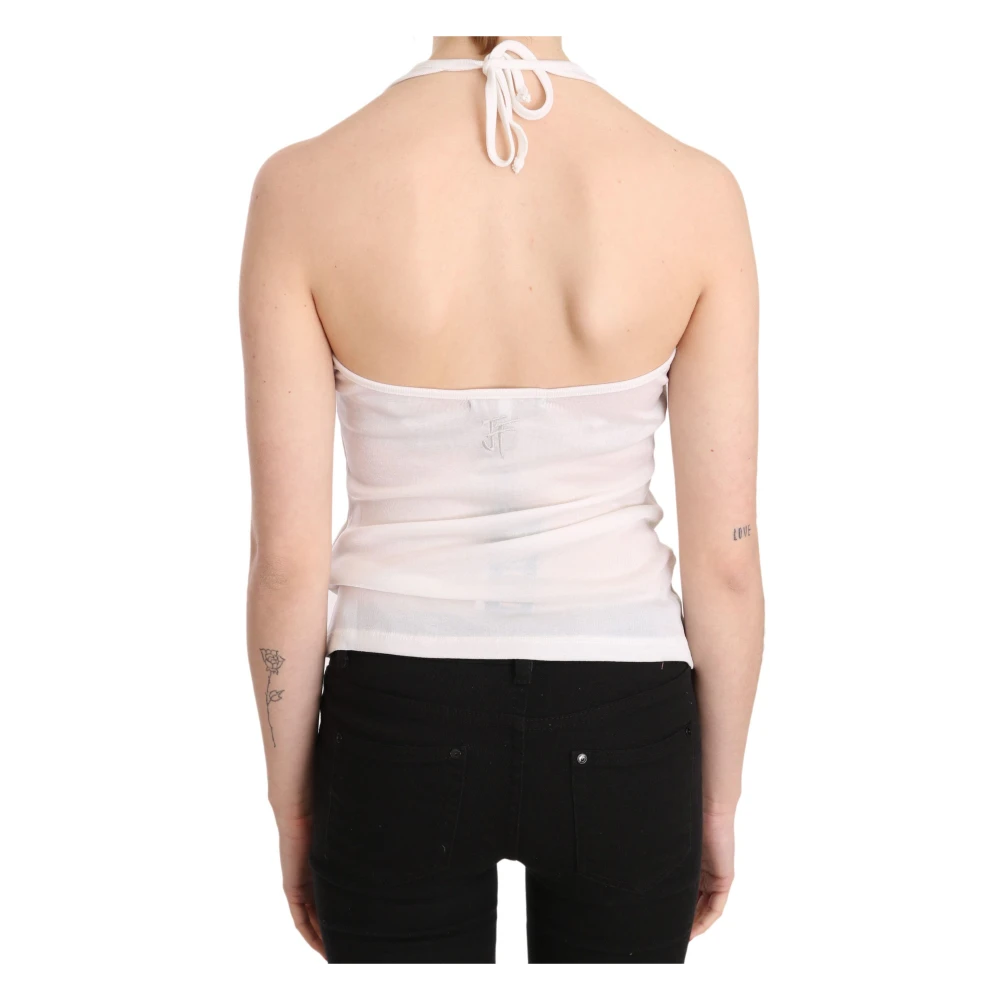 Gianfranco Ferré Elegante Witte Neckholder Top White Dames