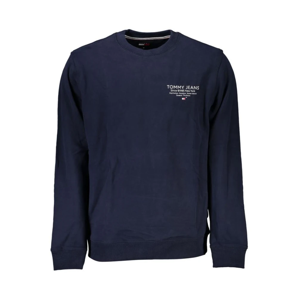 Tommy Hilfiger Men's Blue Crew Neck Sweatshirt With Logo