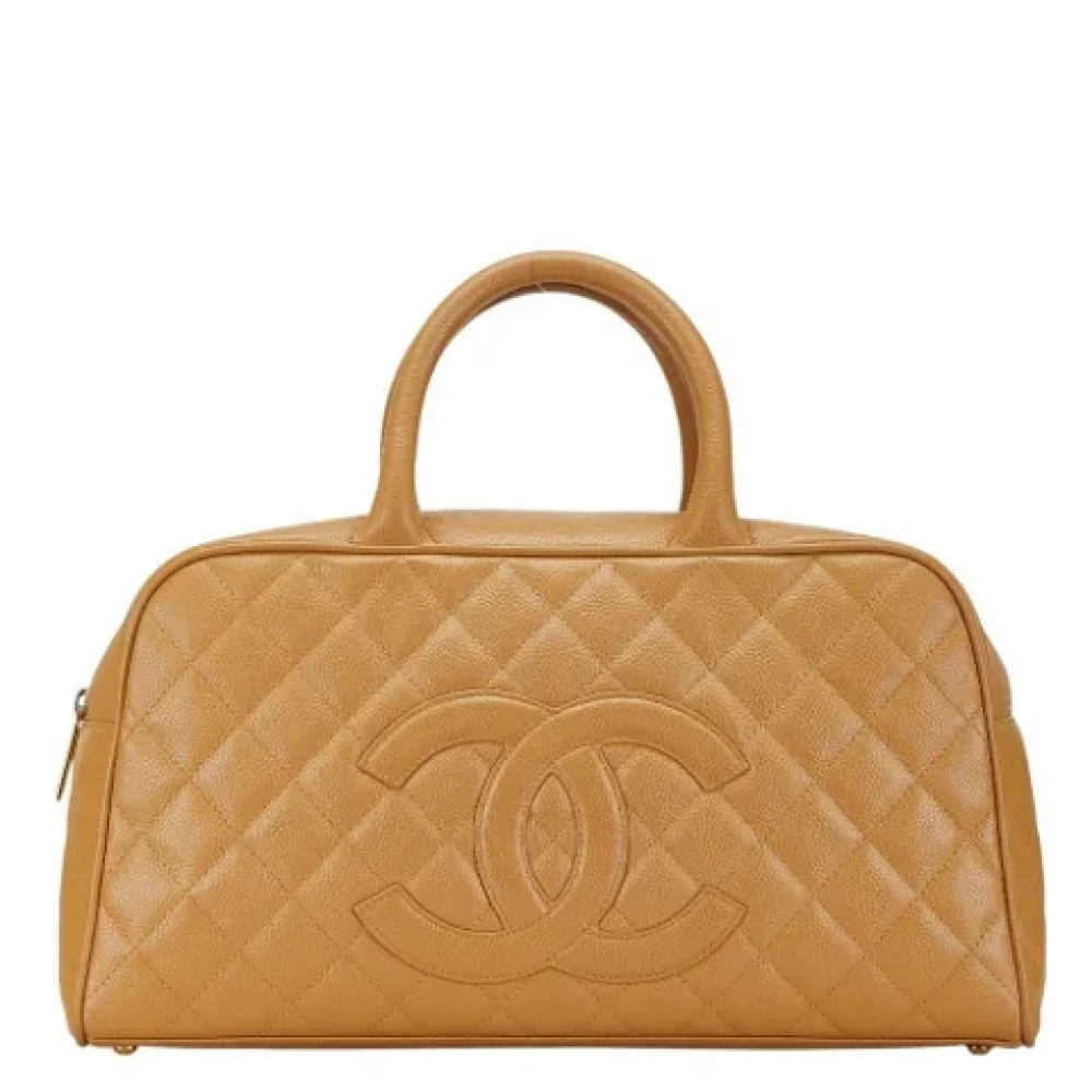 Chanel Vintage Pre-owned Leather chanel-bags Beige Dames