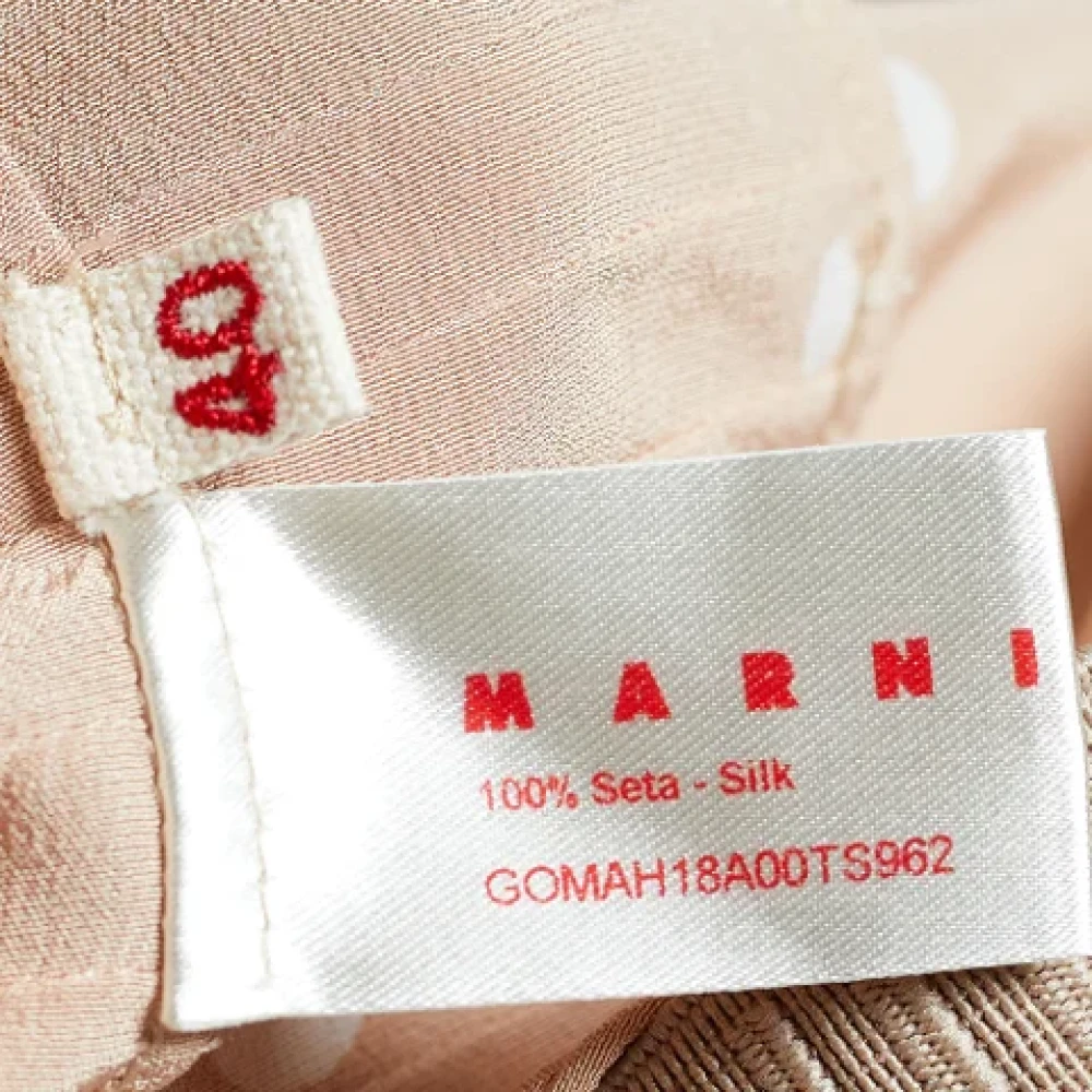 Marni Pre-owned Silk bottoms Beige Dames