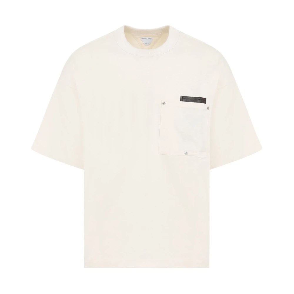 Bottega Veneta Leren Zak T-shirt Beige Heren