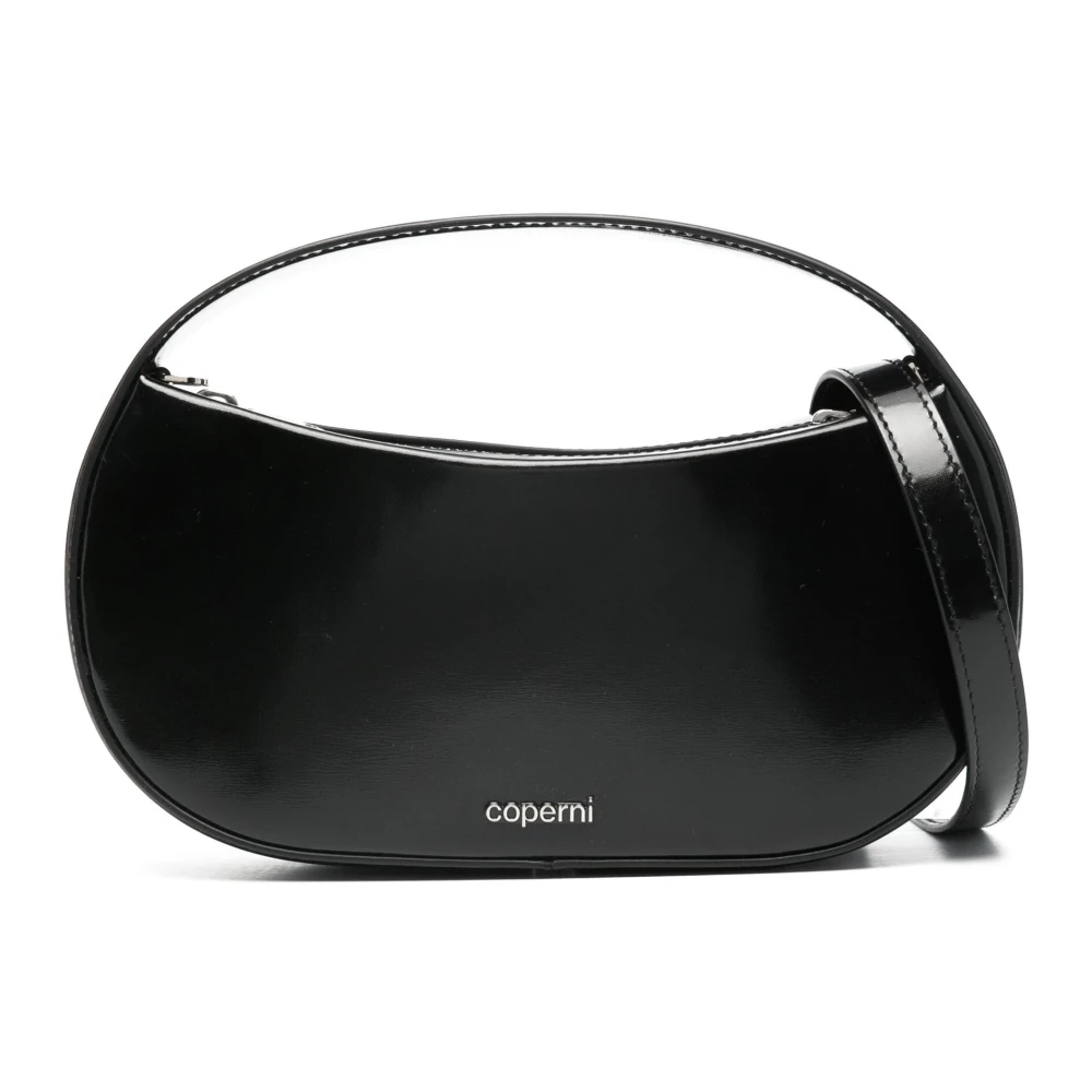 Coperni Women's Black Leather Handbag With Detachable Strap