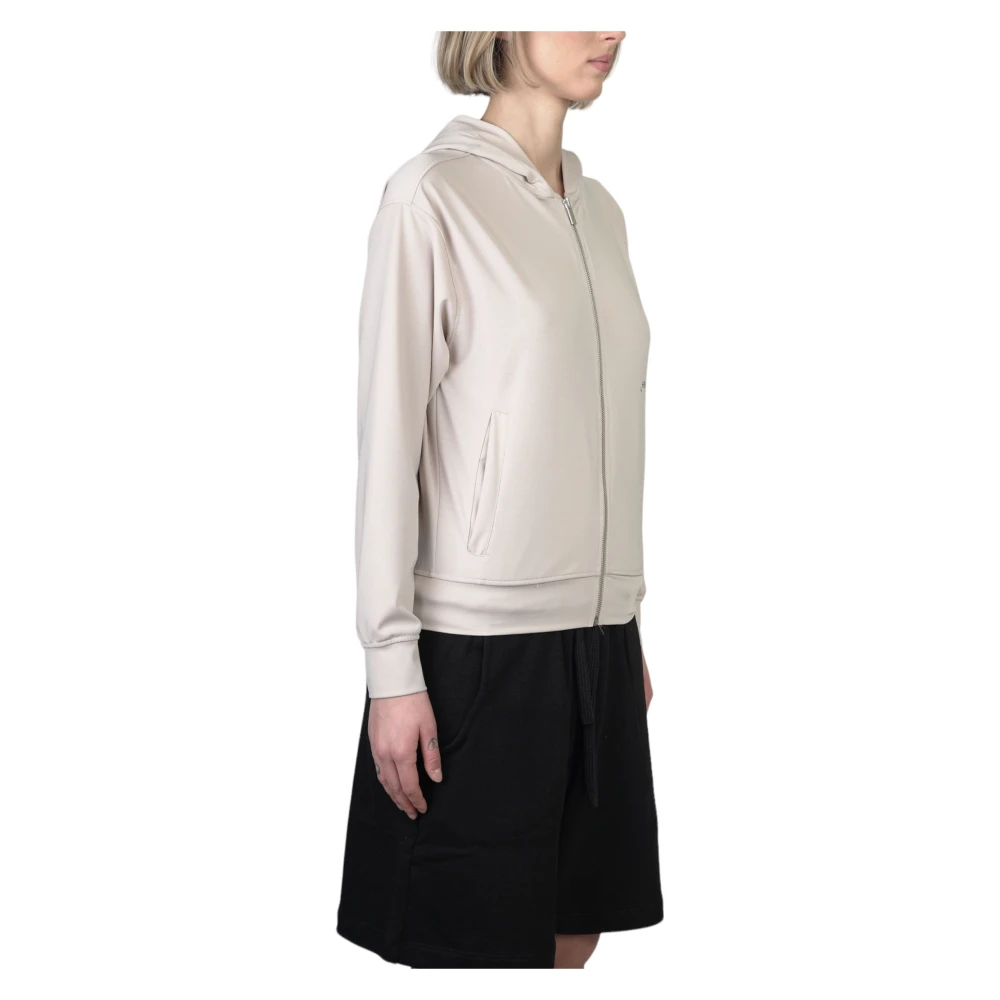 Hinnominate Zip Hoodie in Sabbia Beige Dames