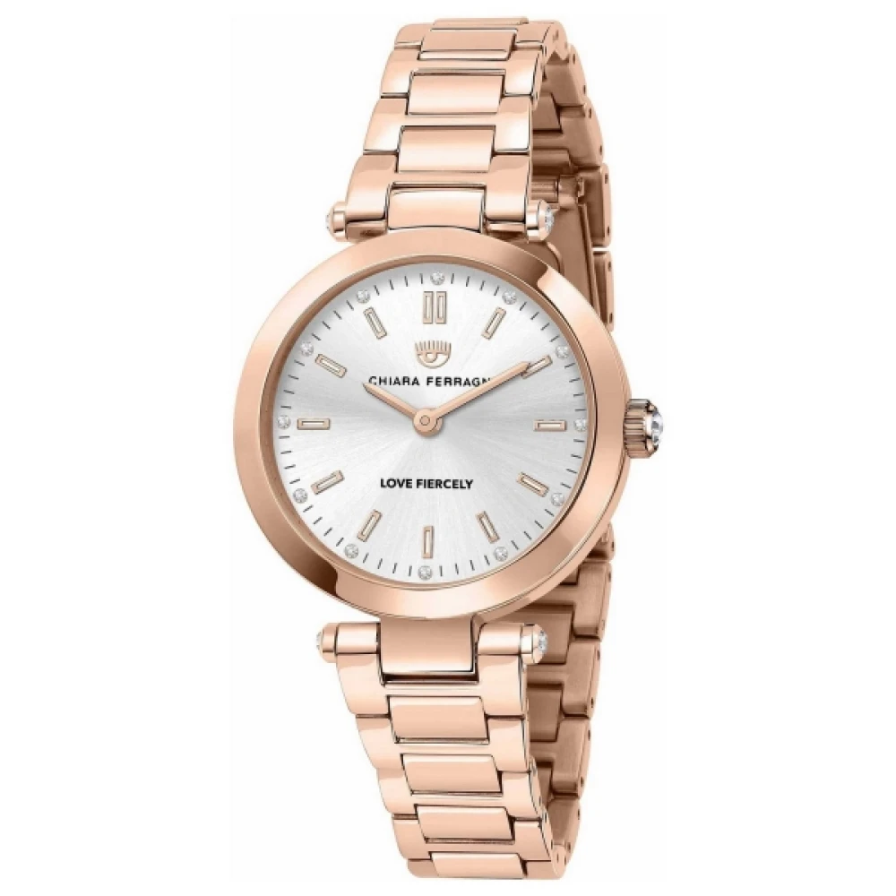 Chiara Ferragni Collection Vrouw Roze Accessoires Dames, One Size, Roestvrijstalen Dameshorloge