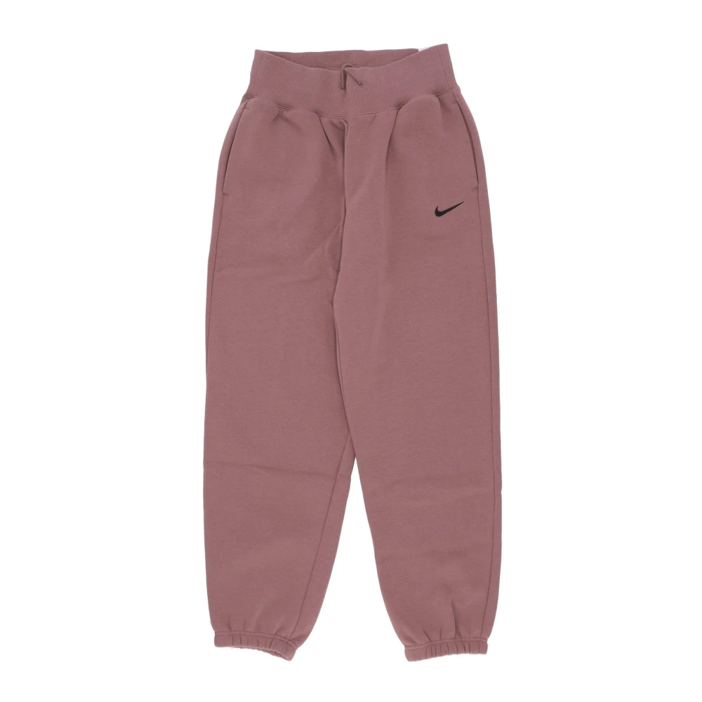 Nike Fleece Trainingsbroek Phoenix High-Waisted Brown Dames