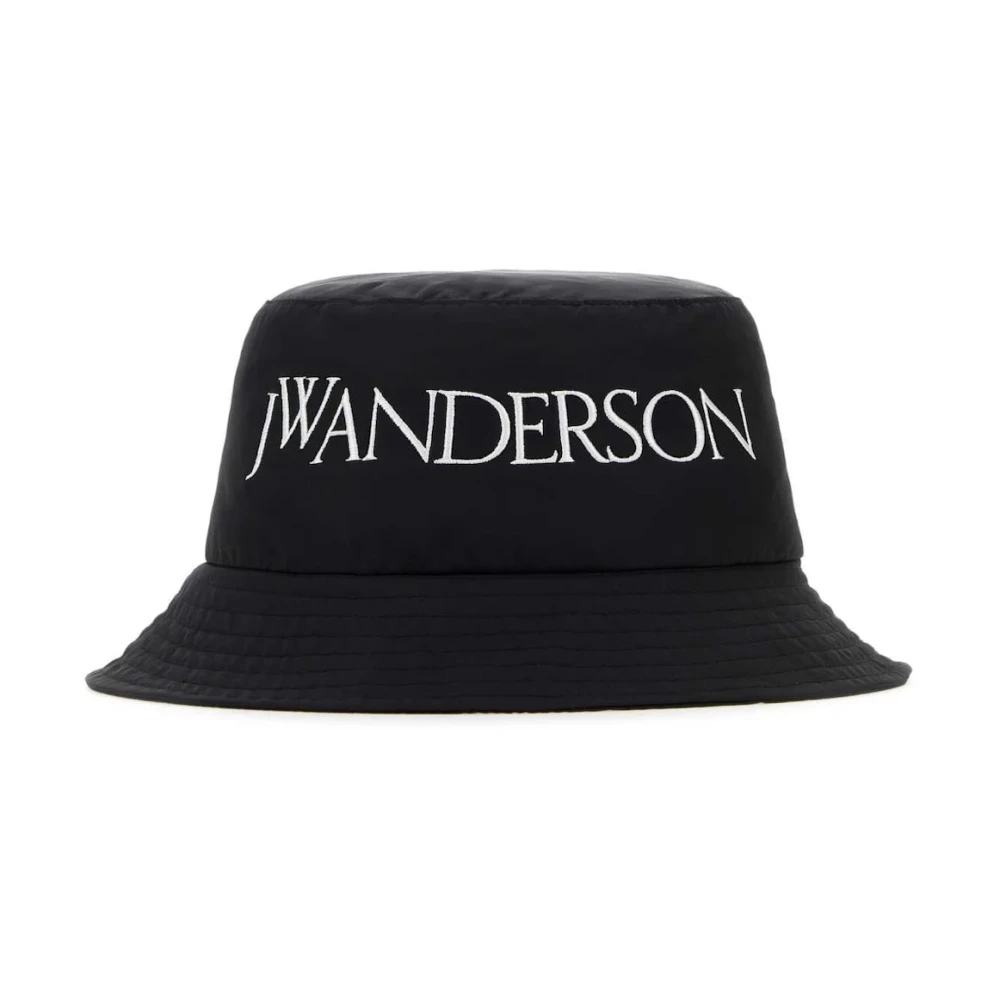 JW Anderson Bucket Hat met Geborduurd Logo Black Unisex