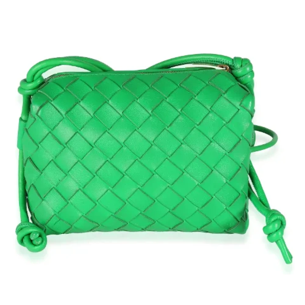 Bottega Veneta Vintage Pre-owned Leather crossbody-bags Green Dames