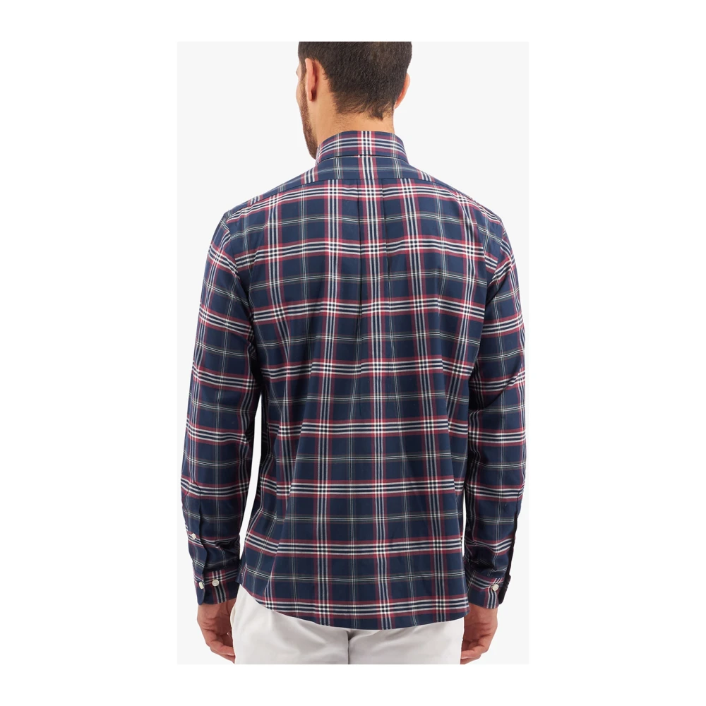 Brooks Brothers Marineblauw Non-Iron Stretch Supima Katoenen Overhemd met Button Down Kraag in Tartan Blue Heren