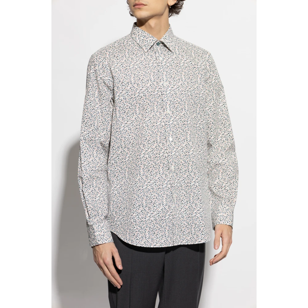 Paul Smith Overhemd met bloemenmotief White Heren
