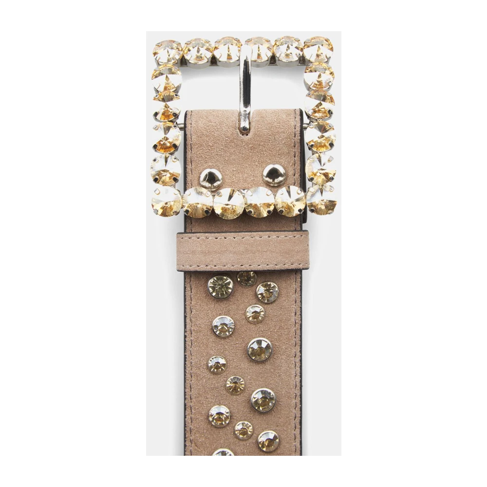 Alma en Pena Leren riem studs Brown Dames