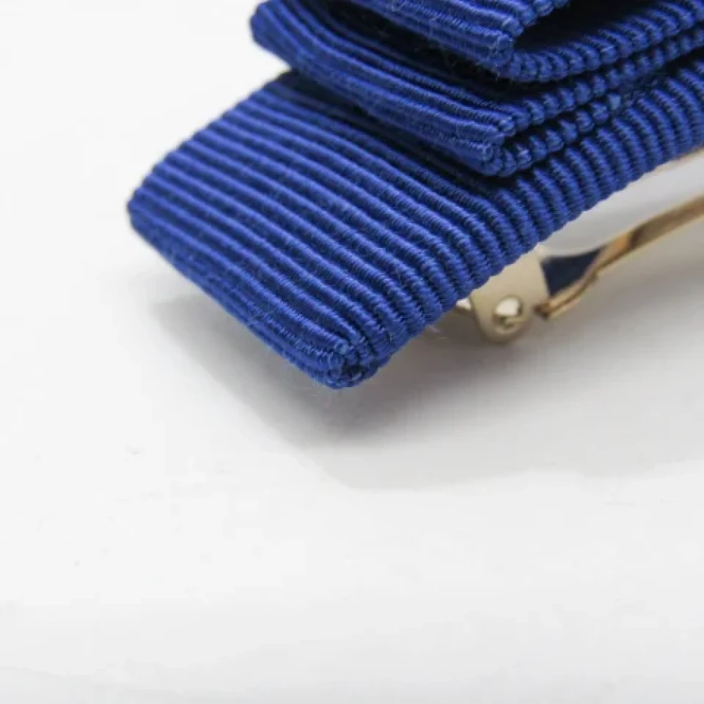 Salvatore Ferragamo Pre-owned Cotton hair-accessories Blue Dames