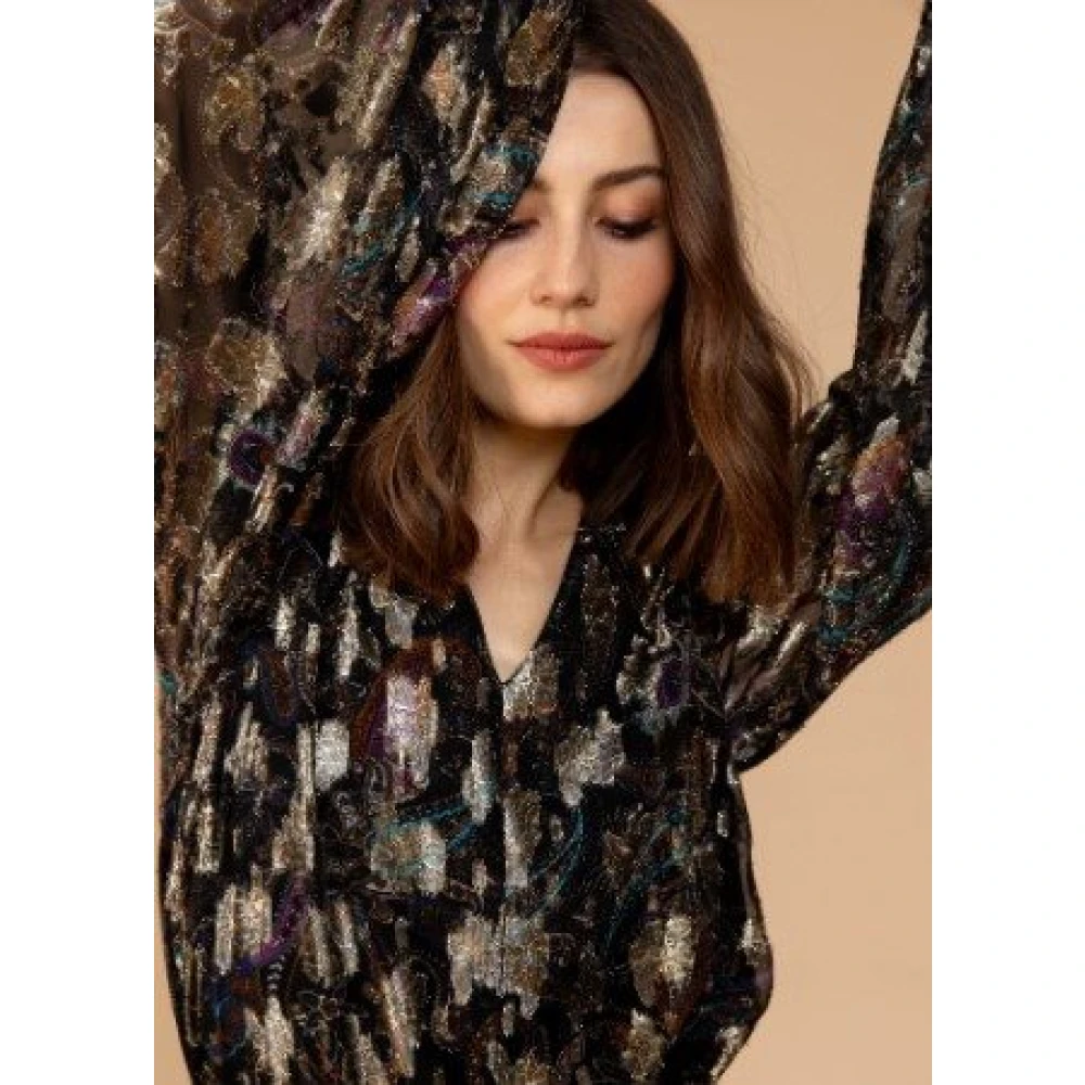 Freebird Paisley Blouse met Lurex Details Multicolor Dames