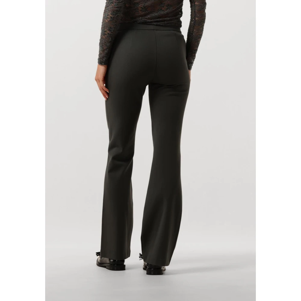Modström Groene Flare Broek Retro Stijl Green Dames