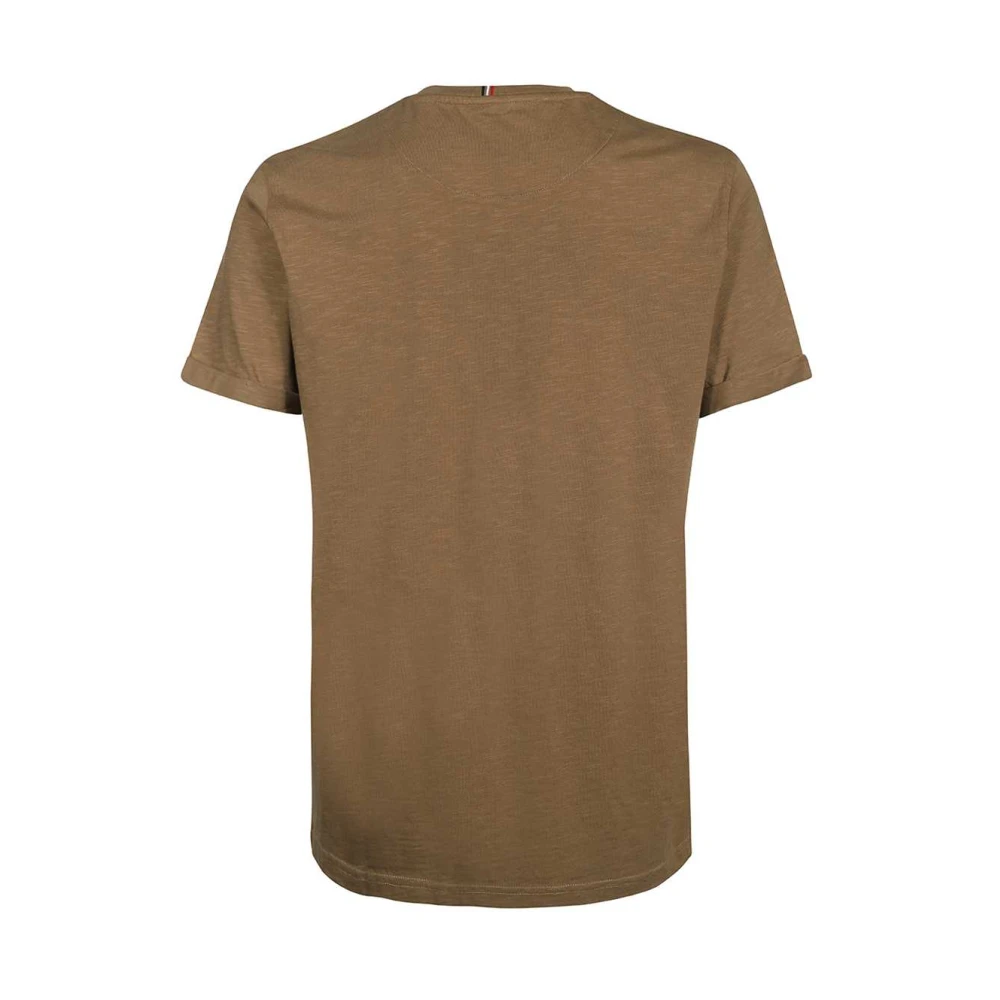 Les Deux Geribbelde katoenen T-shirt Beige Heren